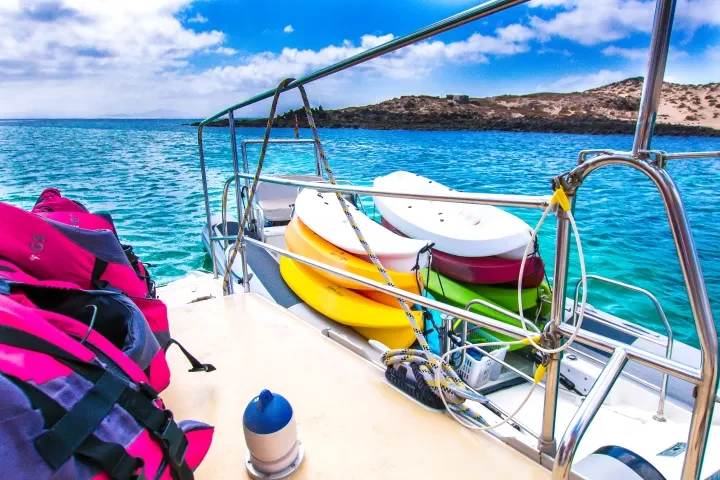 Kayaks en el Catamarán